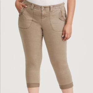 Torrid Twill Military Crop Pant- Moral